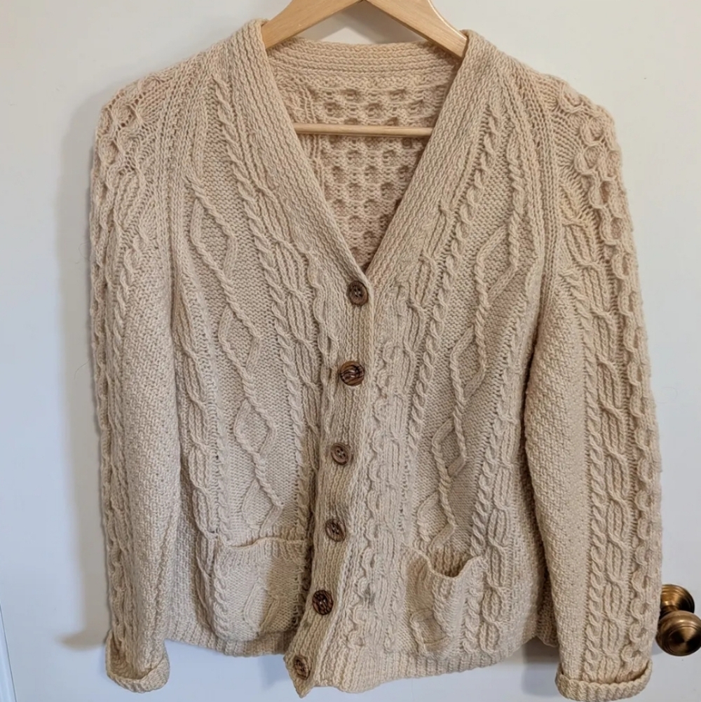 Cable Knit Cream Sweater